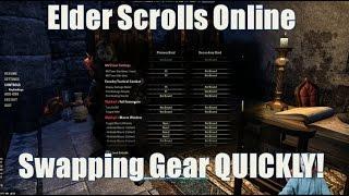 Elder Scrolls Online Swapping Gear Easily with Wykkd's Outfitter Addon UI