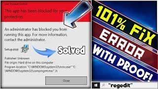 [FIXED] How to Fix This App Has Been Blocked For Your Protection Error in Windows 10 | TechWithSaad