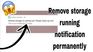 How to remove storage running notification permanently in OPPO? [TheTechnicalGirl]