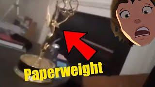 Aaron Ehasz shows his paperweight │ The Dragon Bits #9