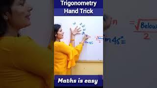 Trigonometry Hand Trick | Trigonometry Angles Trick | Class 10 Trigonometry #shorts #trending #fun