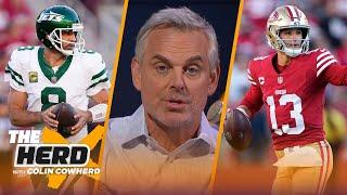 49ers beat down Jets, Brock Purdy’s fit, How far can Aaron Rodgers go in New York? | NFL | THE HERD