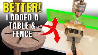 Simple Drill Press Table and Fence - Better Stability / Accuracy / Safety | XDIY