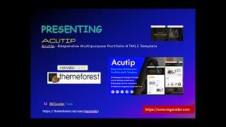 Acutip - Responsive Multipurpose Portfolio HTML5 Template | Themeforest Premium Template | Envato