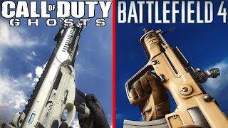 COD GHOSTS [2013] vs BATTLEFIELD 4 [2013] - Weapons Comparison