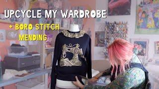 Upcycle my wardrobe with me! + mending and snazzyifying my clothes