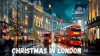 London Christmas Walking Tour 4K HDR with 3D SOUND — London Christmas Markets and Lights 2024