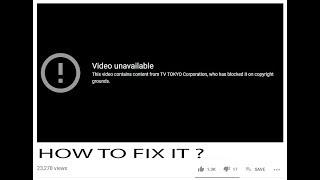 Video Blocked In Your Country (Quick Fix)