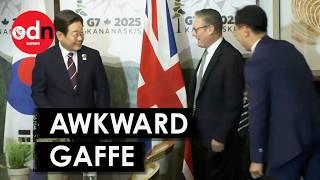 Awkward Moment Keir Starmer Mistakes Interpreter for South Korean President