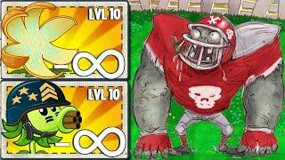 PvZ 2 Challenge - All Plants POWER UP Infinite Vs Boss Modern All Star Zombie Level 10