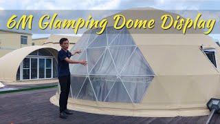 Dia.6m Luxury Geodesic Dome on Shelter Rooftop Display Area