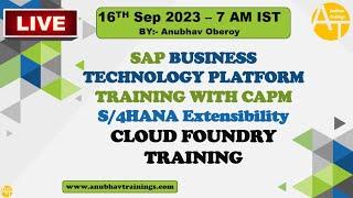 SAP BTP Training for Developers - CAPM Training for Professionals LIVE contact@anubhavtrainings.com