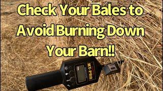 How to Check Round and Square Hay Bales with a Moisture Meter to Avoid a Barn Fire