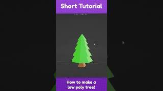 How to model a low poly tree #shorts