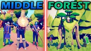 MIDDLE AGE TEAM vs FOREST TEAM - Totally Accurate Battle Simulator | TABS