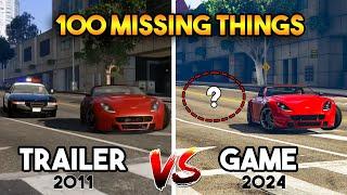 GTA 5 : 100 MISSING THINGS FROM FINAL GAME (2011 TRAILER VS 2024 REALITY)