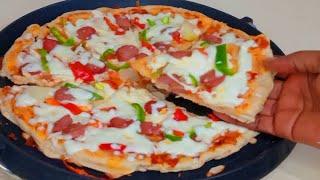 How to make Pizza // Homemade Pizza Recipe // Quick and Easy Pizza Recipe // Stovetop pizza