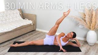 30 MIN ARMS & LEGS WORKOUT || At-Home Pilates (No Equipment)