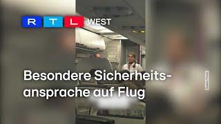 Besondere Sicherheitsansprache im Flieger | RTL WEST, 19.04.2024