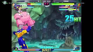 MvC2: Codiac - Magneto + Rogue Throw Tag to Iron Man NJ Infinite 2x Crossup 90% Sequence .:11.2.24:.