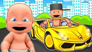 Babies play DRIVING EMPIRE in Roblox!