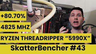 Ryzen Threadripper 5990X Overclocked to 4825 MHz With Zenith II Extreme Alpha | SkatterBencher #43