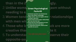 Green Interesting Psychological facts #psychologyfacts #green