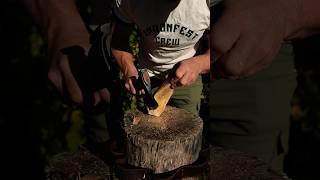 Pt2 of axing out a Spoonblank using my signature axe. Woodsmansfinest.com #spooncarving