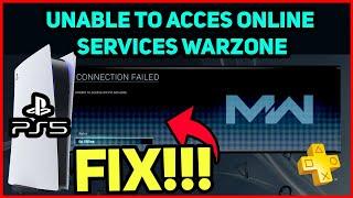 HOW TO FIX UNABLE TO ACCESS ONLINE SERVICES WARZONE PS5 EASY NEW!