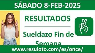 Resultado del sorteo Sueldazo Fin de Semana del sabado 8 de febrero de 2025