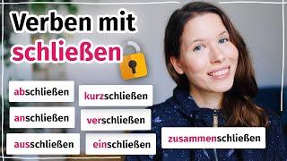 7 Verben mit "schließen": abschließen, anschließen, einschließen, verschließen und mehr