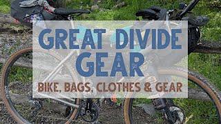 Bike, Bags, Clothes, and Gear to ride the Great Divide from Canada to Mexico.