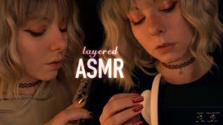 layered no talking ASMR | ear to ear Blowing, Brushing, Combing, Cleaning, fluffy soft Ambience