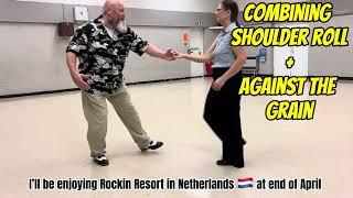 two dynamic jive moves that work well when danced together: Shoulder Roll + Against the Grain #dance