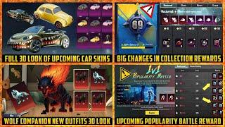 BIG CHANGES in Bgmi New Update | Upcoming Car Skins | Next Popularity Battle | New Companion Outfits