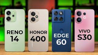 Oppo Reno 14 5G Vs Honor 400 5G Vs Motorola Edge 60 5G Vs Vivo S30 5G