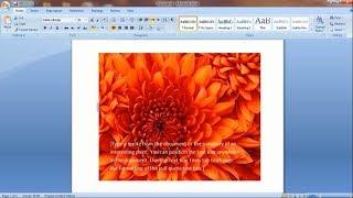 How to write on picture in word 2007