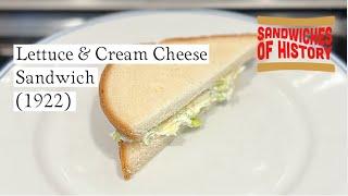 Lettuce and Cream Cheese Sandwich (1922) on Sandwiches of History⁣