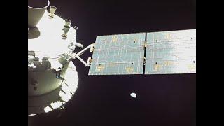 Orion Spacecraft Solar Arrays Through Seen Earth @NASA {4k }