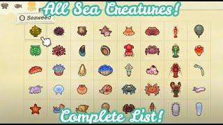 ALL Sea Creatures In Animal Crossing New Horizons Complete List | Northern Hemisphere