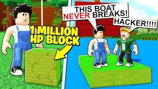 HIDDEN BOAT WITH GLITCHED 1M HP BLOCKS! Build a Boat