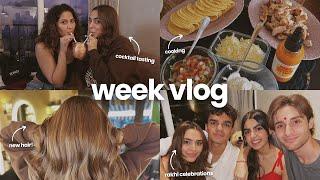 new hair, cocktail tasting, cooking, rakhi & more! | vlog