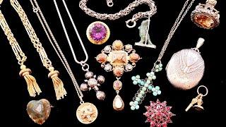 MY UNUSUAL VICTORIAN JEWELRY COLLECTION: GOLD, DIAMONDS, LOCKETS, FOBS, SILVER - A FANCY SHOW & TELL