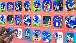 Sonic Dash,Sonic 2,Sonic Forces,Sonic Racing,Sonic CD,Sonic Jump,Go Sanic Goo,Sonic At The Olympic..