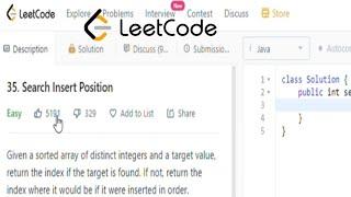 Search Insert Position | Leetcode #35 | leetcode 35 | leetcode java solution | CoderNight