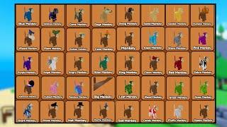 HOW to get ALL 40 MONKEYS! Alien, Camo, Wizard, Leaf.. - Roblox - Find the Monkeys!