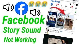 Facebook Story Sound Problem Solve 1 Click - How to Fix Facebook Story Sound Problem