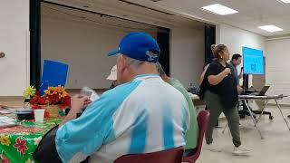 ATTENDING FREE LUNCH IN SENIOR COMMUNITY CENTER REDWOOD CITY