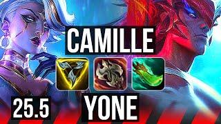 CAMILLE vs YONE (TOP) | 9/3/6 | KR Master | 25.5