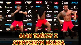 Alan Kwieciński Tańczy z Kolegą Atencjuszem na media treningu FAME MMA 14 #famemma #dymy #shorts